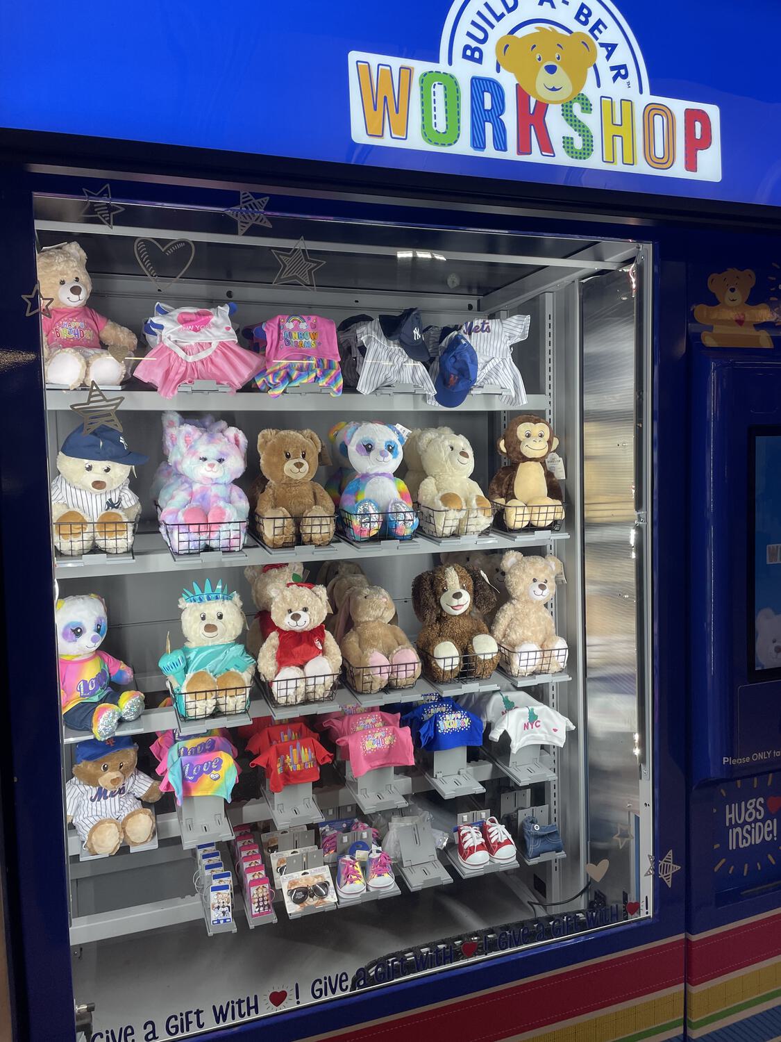 A Build-a-Bear Workshop vending machine