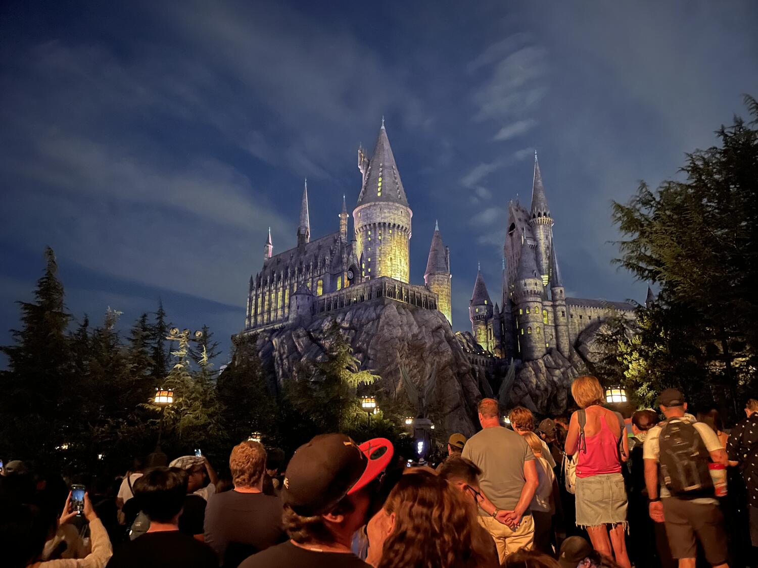 Hogwarts Castle at night