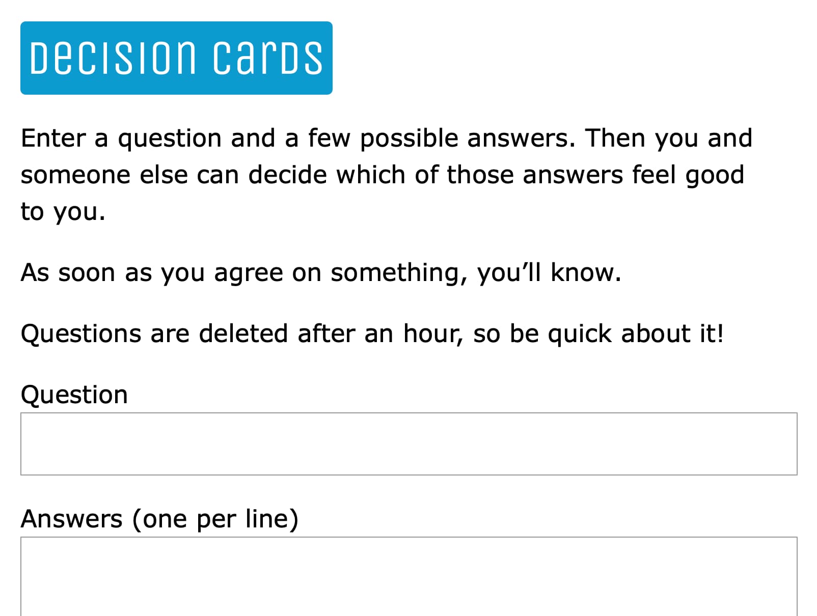Decision Cards