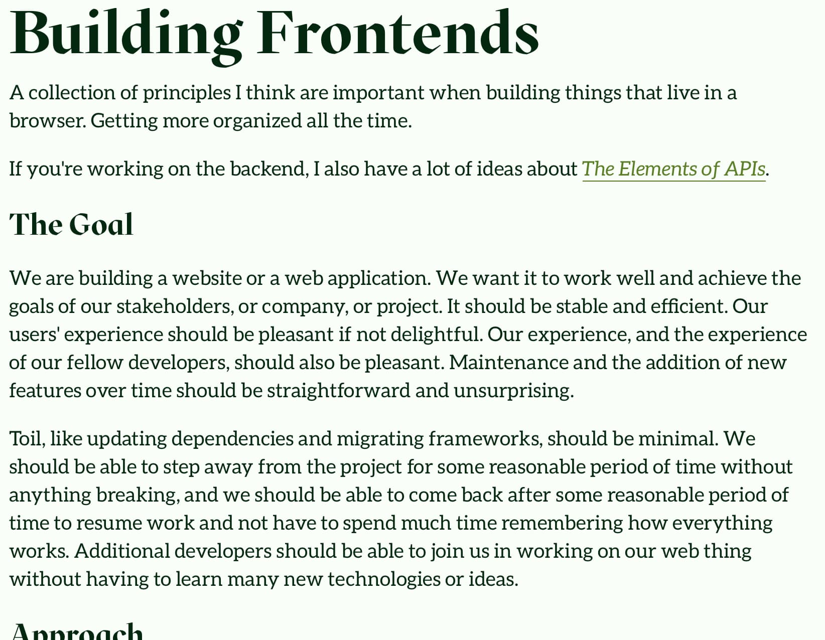 Building Frontends