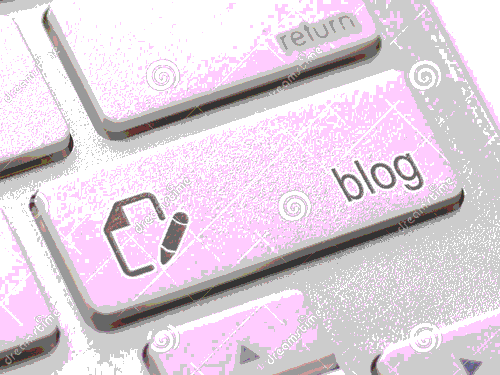 A key on a keyboard labeled Blog
